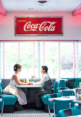 couple in malt shop